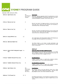 Sydney Program Guide