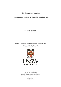 The Original 2/1St Battalion a Quantitative Study of an Australian