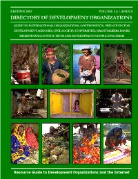 Directory of Development Organizations