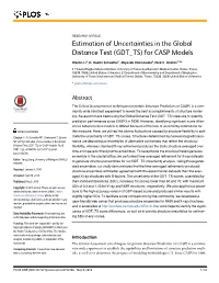 Estimation of Uncertainties in the Global Distance Test (GDT TS) for CASP Models