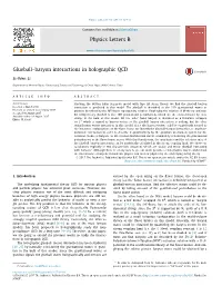 Glueball–Baryon Interactions in Holographic QCD