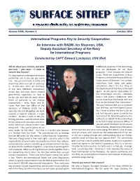 International Programs Key to Security Cooperation an Interview With