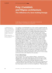 Puig I Cadafalch and Filigree Architecture. the Influence of a Lace-Making Lineage