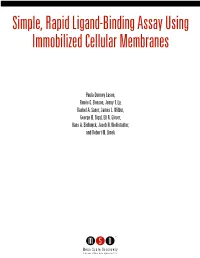 Simple, Rapid Ligand-Binding Assay Using Immobilized Cellular Membranes