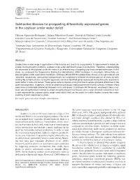 Subtractive Libraries for Prospecting Differentially Expressed Genes in the Soybean Under Water Deficit