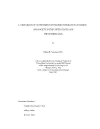 A Comparison of Government-Sponsored Integration of Design