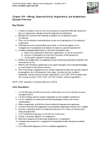 Allergy, Hypersensitivity, Angioedema, and Anaphylaxis Episode Overview