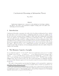 Combinatorial Reasoning in Information Theory