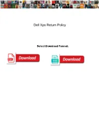 Dell Xps Return Policy