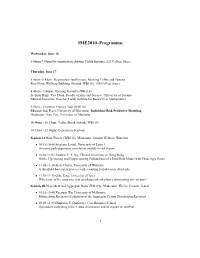 IME2010–Programme