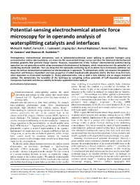 Potential-Sensing Electrochemical Atomic Force Microscopy for in Operando Analysis of Watersplitting Catalysts and Interfaces Michael R