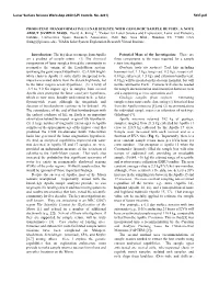 Producing Transformative Lunar Science with Geologic Sample Return: a Note About Sample Mass