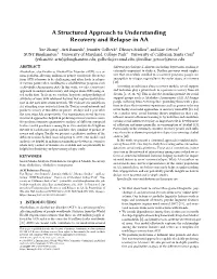 A Structured Approach to Understanding Recovery and Relapse in AA