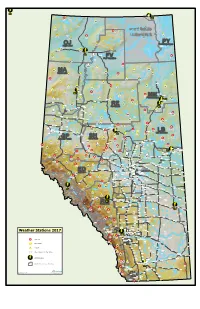 Alberta Weather Stations Map 2017