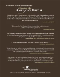 American Dream for This Generation and the Next.” — Senator Jim Demint (R-S.C.)
