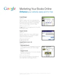 Marketing Your Books Online Enhance Your Website, Easily and for Free