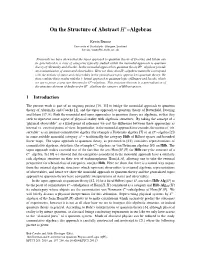 On the Structure of Abstract H –Algebras
