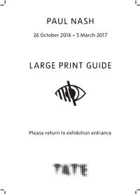 Paul Nash Large Print Guide