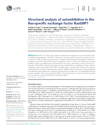 Structural Analysis of Autoinhibition in the Ras-Specific Exchange Factor