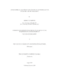 A Philosophical Analysis of the Concept of an Externality in Economic Theory and Policy