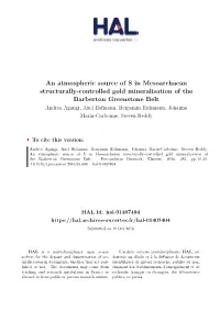 An Atmospheric Source of S in Mesoarchaean Structurally-Controlled Gold Mineralisation of the Barberton Greenstone Belt