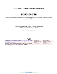 Form N-CSR Filed 2016-12-06