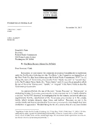 Fur Rules Review, Matter No