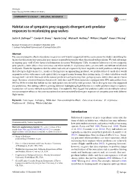 Habitat Use of Sympatric Prey Suggests Divergent Anti-Predator Responses