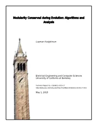 Modularity Conserved During Evolution: Algorithms and Analysis