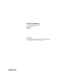 Oracle Fusion Middleware Forms Services Deployment Guide 11G Release 2 (11.1.2) E24477-06