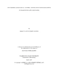 Phytoseiids As Biological Control Agents of Phytophagous Mites