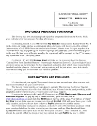 Two Great Programs for March Dues Notices Are
