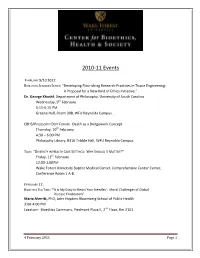 2010-11 Events