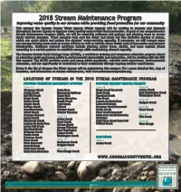 2018 Stream Maintenance Program