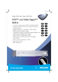 DTS™ and Dolby Digital™ Built-In