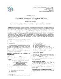 Eosinophiluria in Relation to Pyelonephritis in Women