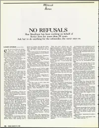 NO REFUSALS Rae Sharfman Has Been Working on Behalf of Soviet Jews for More Than 20 Years
