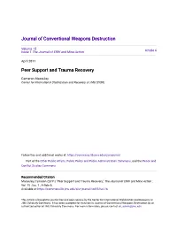 Peer Support and Trauma Recovery
