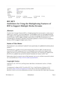 RFC 8872: Guidelines for Using the Multiplexing Features of RTP To