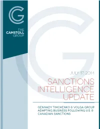 Sanctions Intelligence Update