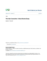 The Hate Connection: a Book Review Essay