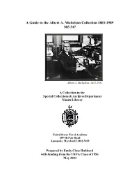 A Guide to the Albert A. Michelson Collection 1803-1989 MS 347