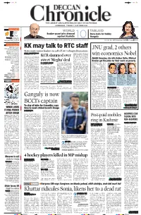 Deccan Chronicle CM Has Repeatedly Ruled of Sciences
