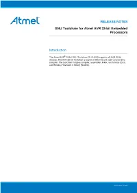GNU Toolchain for Atmel AVR 32-Bit Embedded Processors