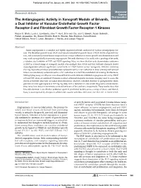 The Antiangiogenic Activity in Xenograft Models of Brivanib, A
