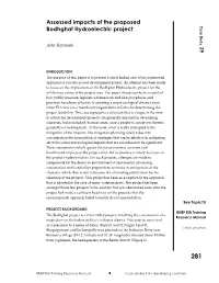 Assessed Impacts of the Proposed Bodhghat Hydroelectric Project