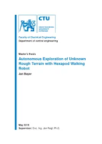 Autonomous Exploration of Unknown Rough Terrain with Hexapod Walking Robot Jan Bayer