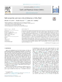 Bulk Properties and Near-Critical Behaviour of Sio2 Fluid