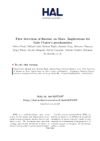 Implications for Gale Crater's Geochemistry