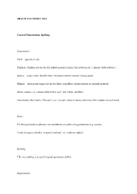 JRAI STYLE SHEET 2021 General Punctuation, Spelling Punctuation